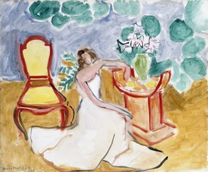 Young Girl in a White Dress