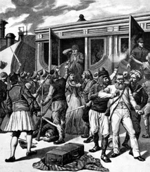 Bandits in the Orient: Arrests on a Train, from Le Petit Journal