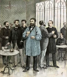 Deputies at the refreshment bar of the national assembly