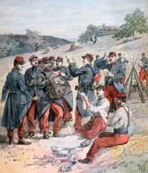 Mail delivery before the grand military manoeuvers, 1893