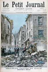 Serious Disorders and Rioting in Milan, Italy, 1898