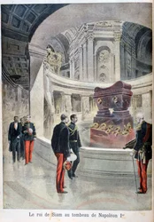 The King of Siam at the tomb of Napoleon I, Paris, 1897