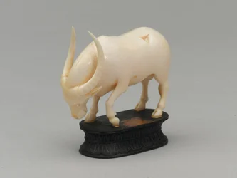 Black bishop, chess piece, India, circa 1820