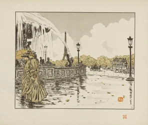 From the Place de la Concorde [The Thirty-Six Views of the Eiffel Tower]