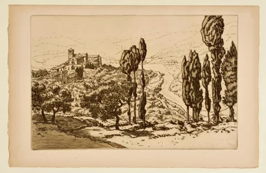 The Basilica of Assisi Seen from La Rocca