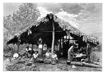 Indian women of the hot lands on the Pacific slope, Central America