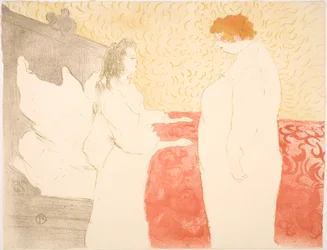 Woman in Bed, Profile, at Her Morning Toilette