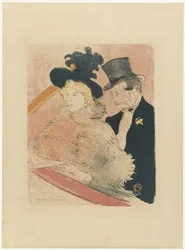 Poster for Ink Manufacturer with Portrait of Emilienne d