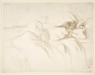 Woman Waking Up in Bed, from the Series Elles