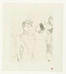 Portrait of Actresses Marcelle Lender and Eve Lavallière in a Revue at the Théâtre des Variétés