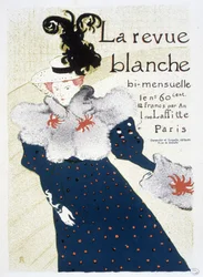 Poster for La Revue Blanche by Henri de Toulouse-Lautrec in 1895
