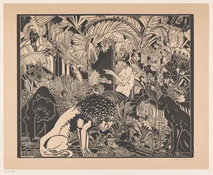 Orpheus Playing His Harp for the Animals
