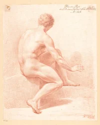 Seated Male Nude, Seen from the Back (3rd prize 1806)