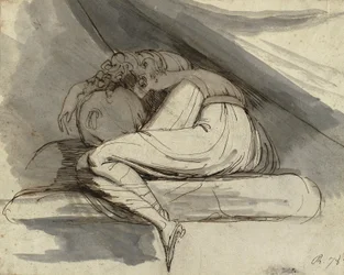Woman Sitting, Curled Up (after 1778)