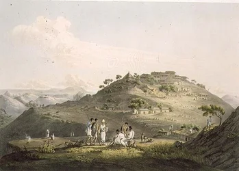 The Town of Dixan in Abyssinia, engraved by Daniel Havell