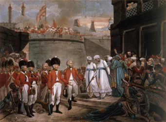 The Surrender of Two Sons of Tippoo Sahib as hostages in reparation for the war against Britain
