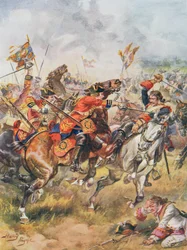 Charge of the Third Dragoons, Illustration from 