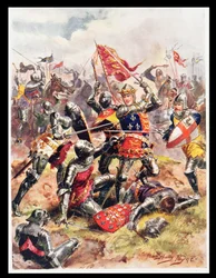 King Henry V Fights with Heroic Valour, illustration from 