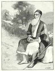 A blind beggar near Jerusalem