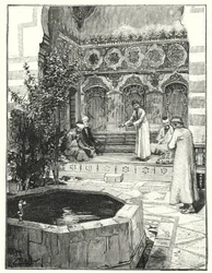 Receiving Guests in a Levan, Damascus