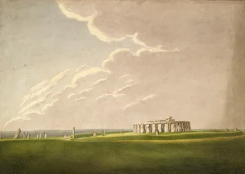 The Grand Antediluvian Temple of Stonehenge: in its original state from the North