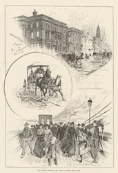 Our Artist in America, New York City People going Home