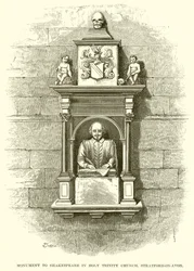 Monument to Shakespeare in Holy Trinity Church, Stratford-on-Avon