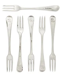 Set of George III colonial Old English pattern dessert forks, Gibraltar, c.1790