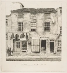 Old House in Rector Street, from "Scenes of Old New York"