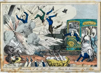 Pleasures of the Railroad. Showing the Inconvenience of a Blow up