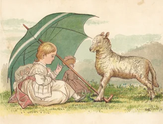The Princess and the Lamb (color lithograph)