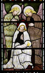 Angels Adoring Mary & The Baby Jesus