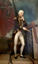 Portrait of Rear Admiral Cuthbert Collingwood, Second in Command to Horatio Nelson at the Battle of Trafalgar