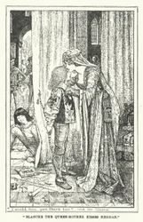 Blanche the Queen-Mother kisses Herman