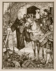 How Henry VIII Had the Monks Turned Out of the Monasteries, Illustration from 