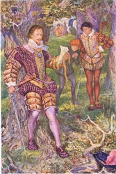 Leicester reads Amys letter, illustration from Kenilworth