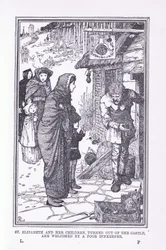 St Elizabeth and Her Children, Turned Out of the Castle and Welcomed by the Poor Innkeeper