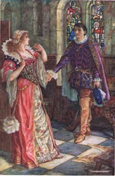 The meeting of Amy and Tresilian in Cumnor Place, illustration from 