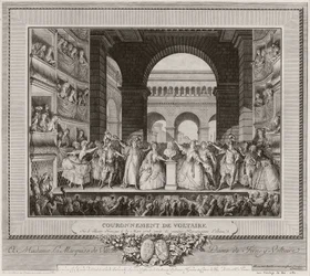 Coronation of Voltaire at the Théâtre Français on 30 March 1778, after the sixth performance of Irène, 1782