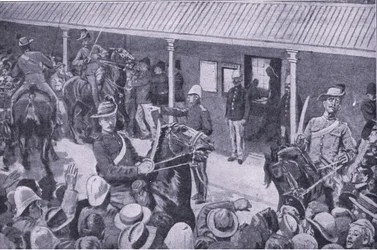 Colonial Reinforcements for South Africa: A Rush of Applicants for Enrolment at Sydney, from After Pretoria: The Guerilla War