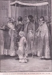 Coronation of Richard I in Westminster Abbey: The Procession Along the Aisle