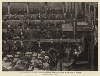 The Meeting of Parliament, Viscount Folkestone Moving the Address in the House of Commons