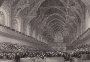Trial of Warren Hastings, Governor-General of Bengal, in Westminster Hall, London