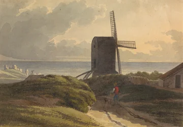 Windmill on the Sea Coast Near Hastings