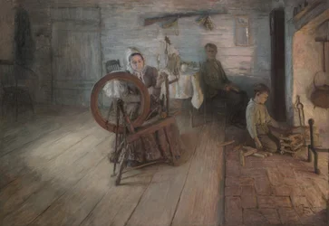 Spinning by Firelight – The Boyhood of George Washington Gray