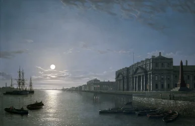 The Thames and Greenwich Hospital by Moonlight