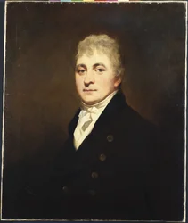 Portrait of Thomas Bissland, Half Length, Wearing a Black Coat and White Stock