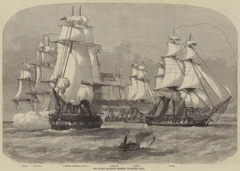 The Flying Squadron entering Plymouth Sound