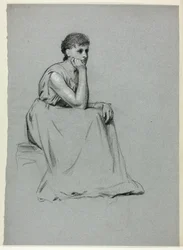 Seated Woman Resting on her Elbow