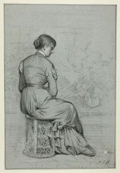 Woman Seated on a Tabouret